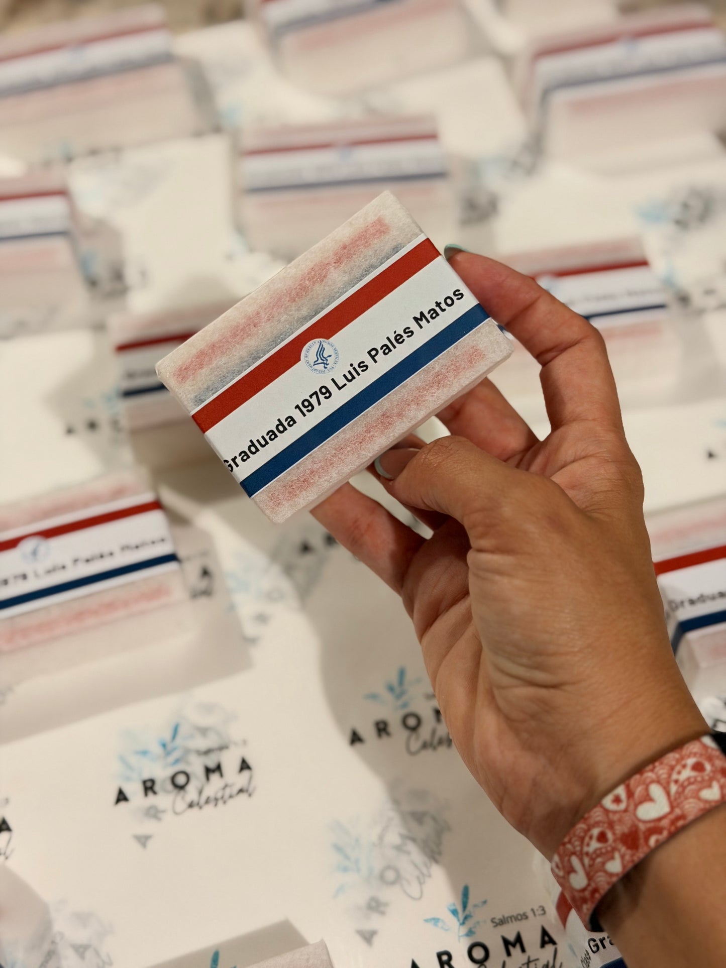 Jabón con imagen encapsulada personalizada rectangular
