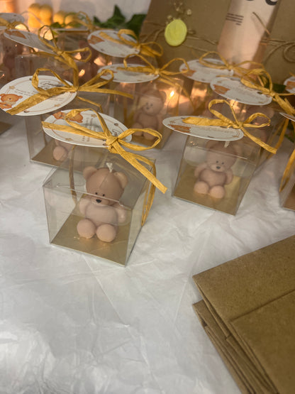 Vela de osito en caja transparente