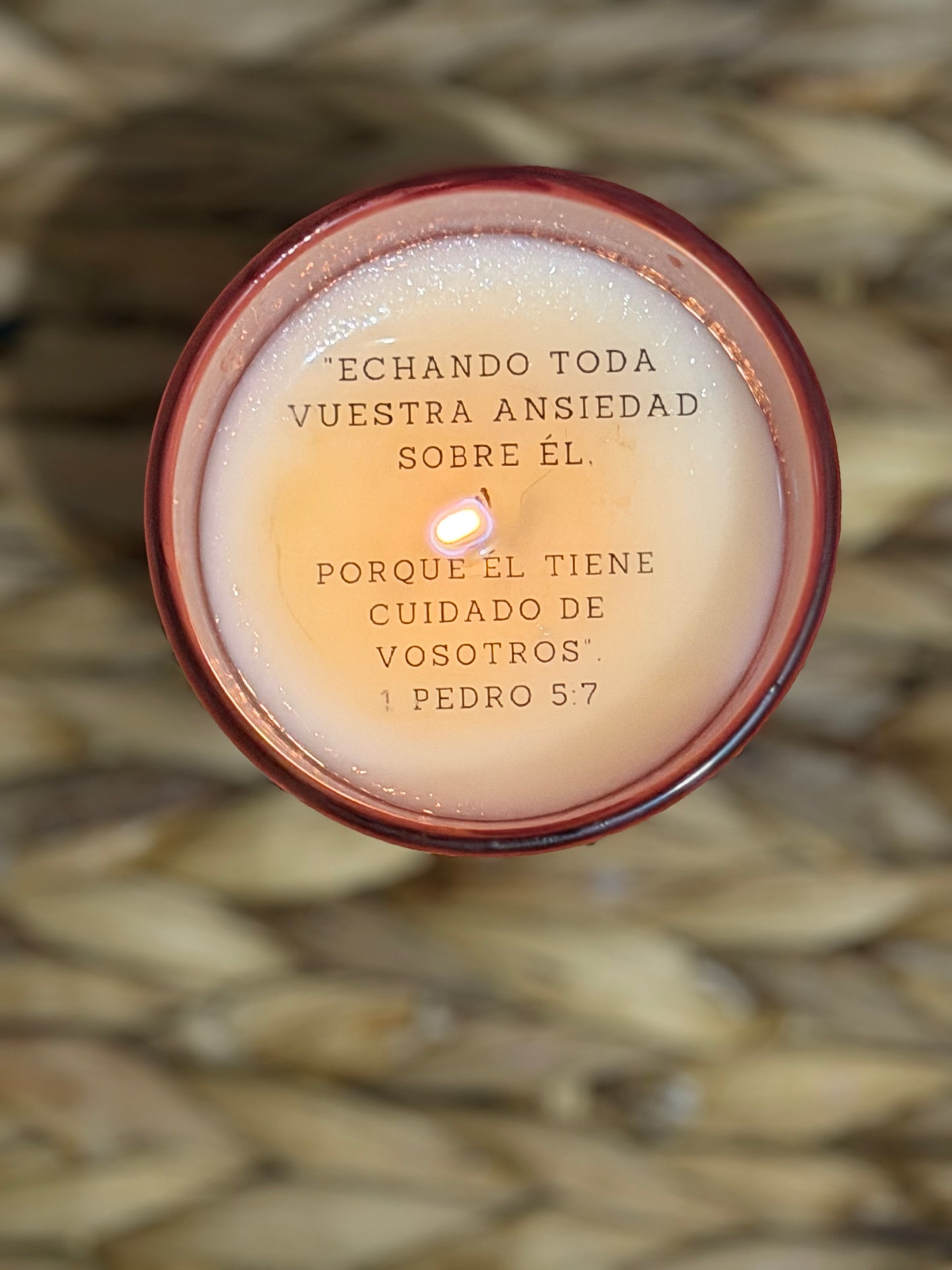 Combo Vela Lavanda con Mensaje revelador e inhalador de aceite esencial