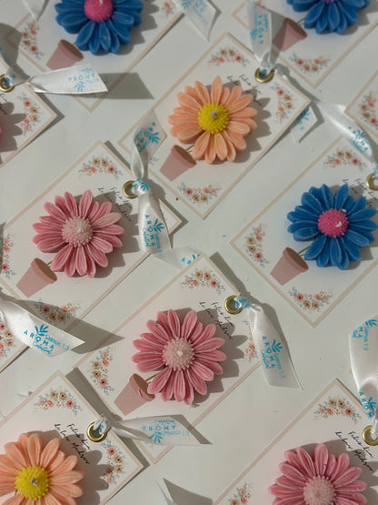 Velas en Forma de Margarita – Presentación Personalizada