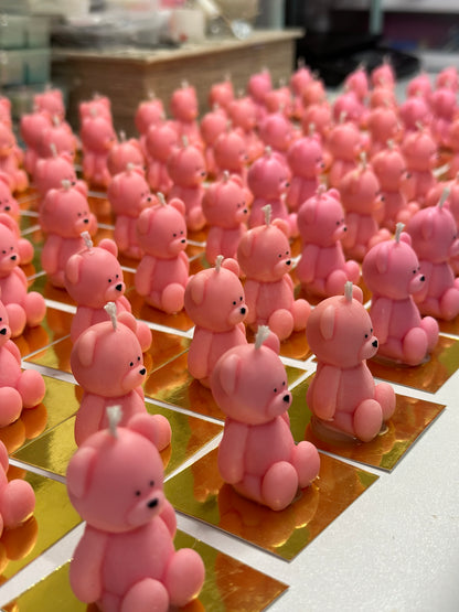 Vela de osito en caja transparente