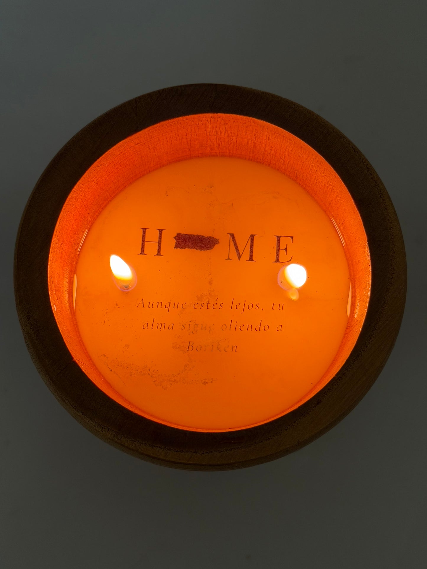 🕯️ Mofonglow – Vela de 8 oz en Pilón de Madera