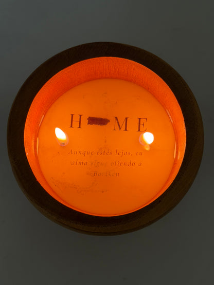 🕯️ Mofonglow – Vela de 8 oz en Pilón de Madera