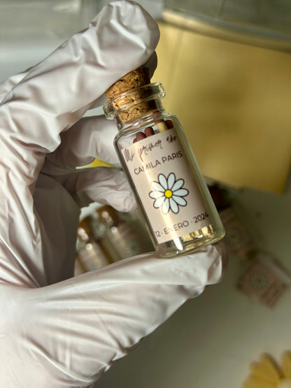 Margarita y fósforos personalizados.
