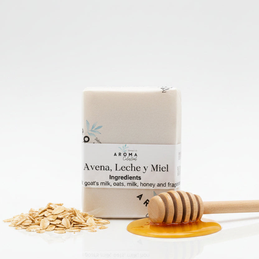 Jabón Natural de Leche de Cabra con Avena y Miel