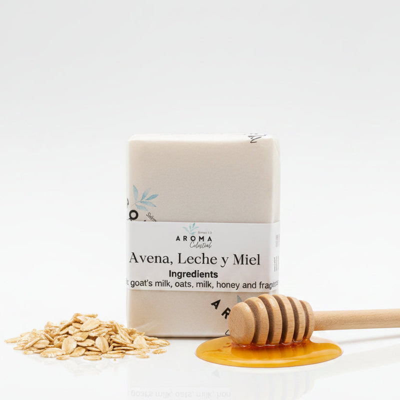 Jabón Natural de Leche de Cabra con Avena y Miel