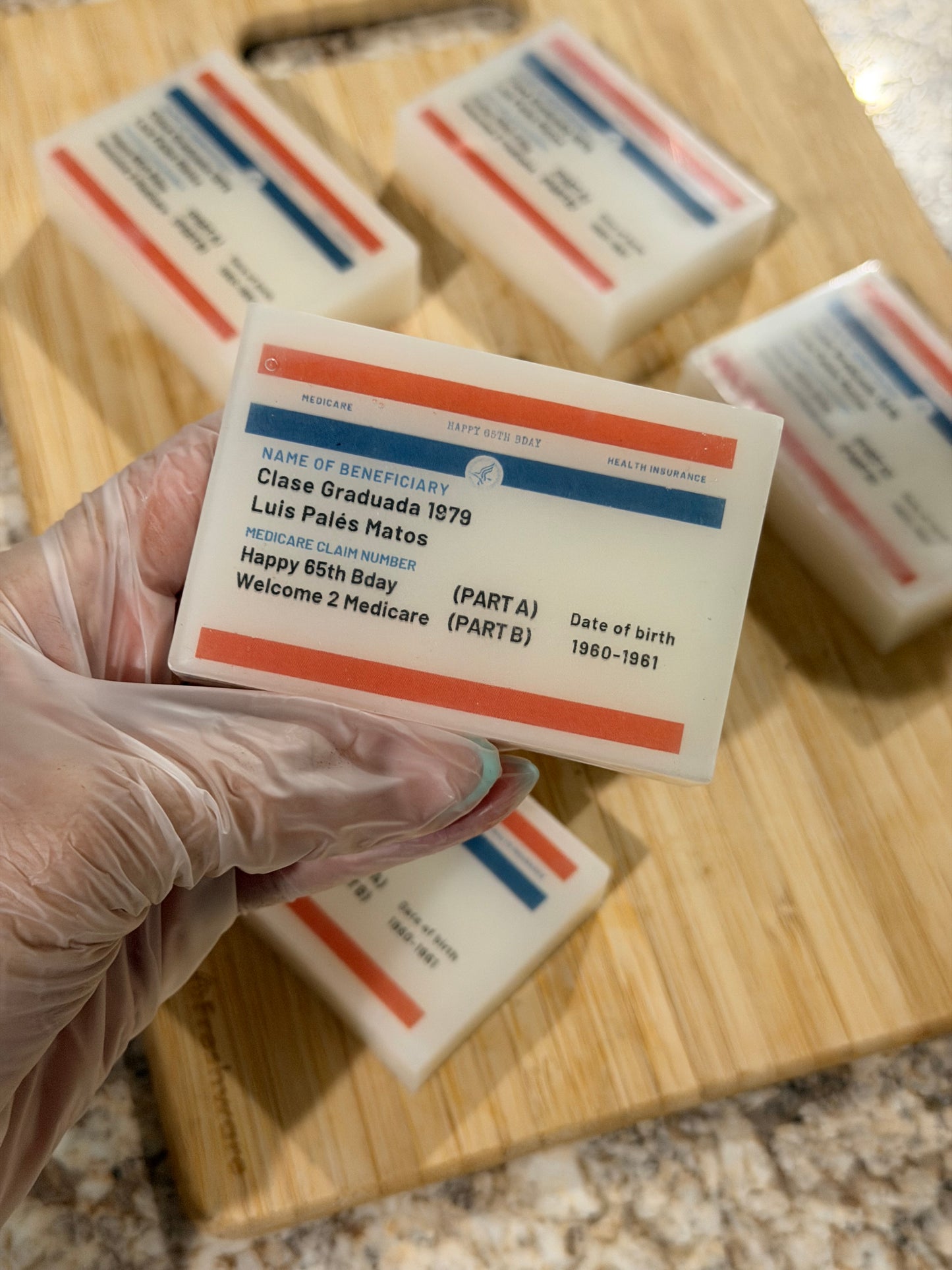 Jabón con imagen encapsulada personalizada rectangular