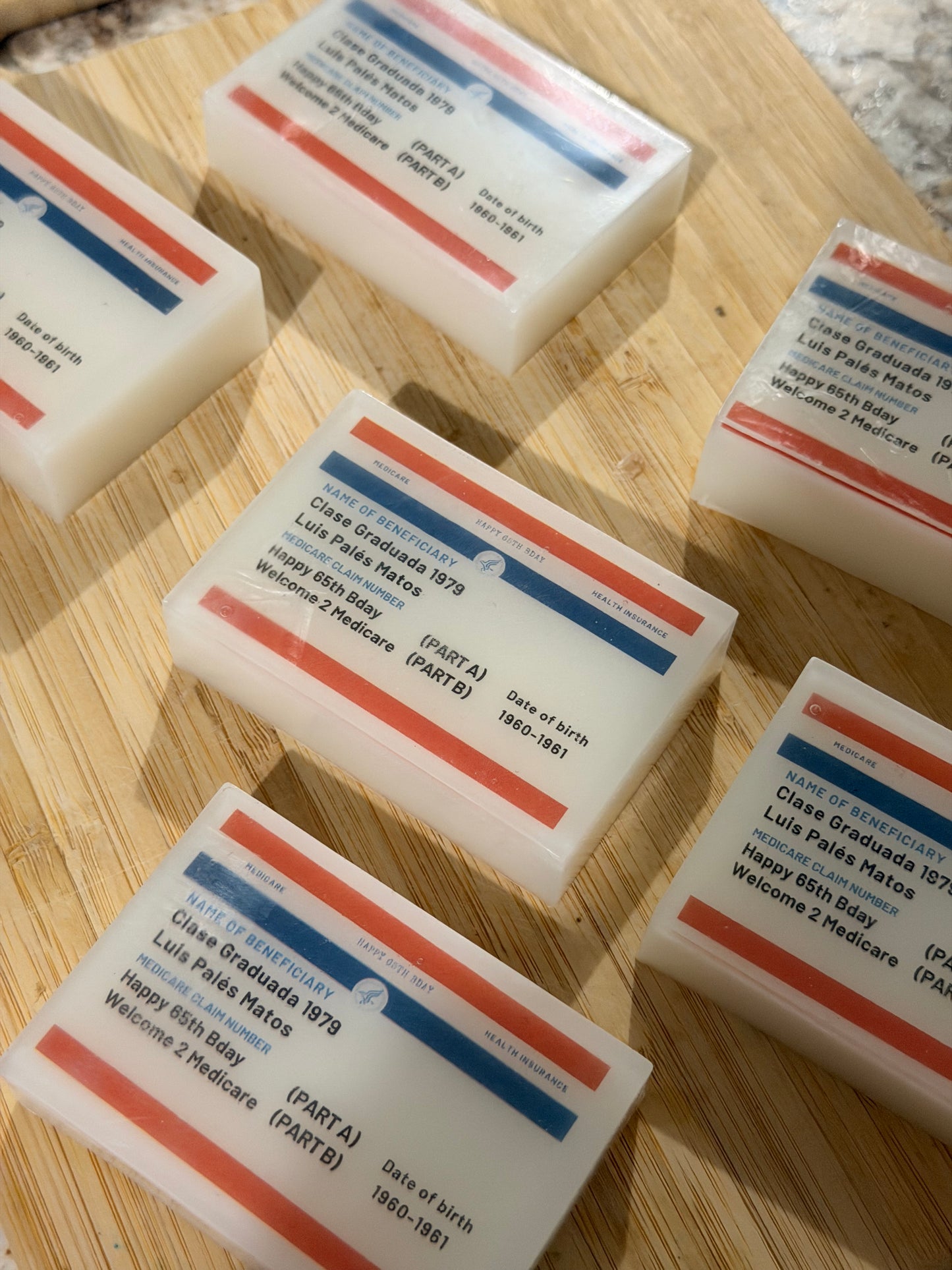 Jabón con imagen encapsulada personalizada rectangular