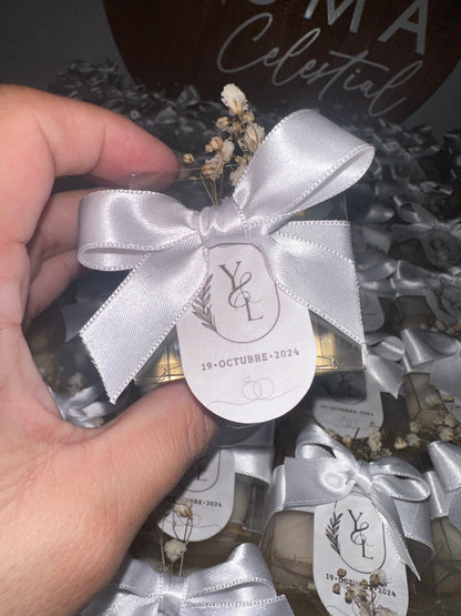 Bubbles en Caja Transparente con Tag Personalizado